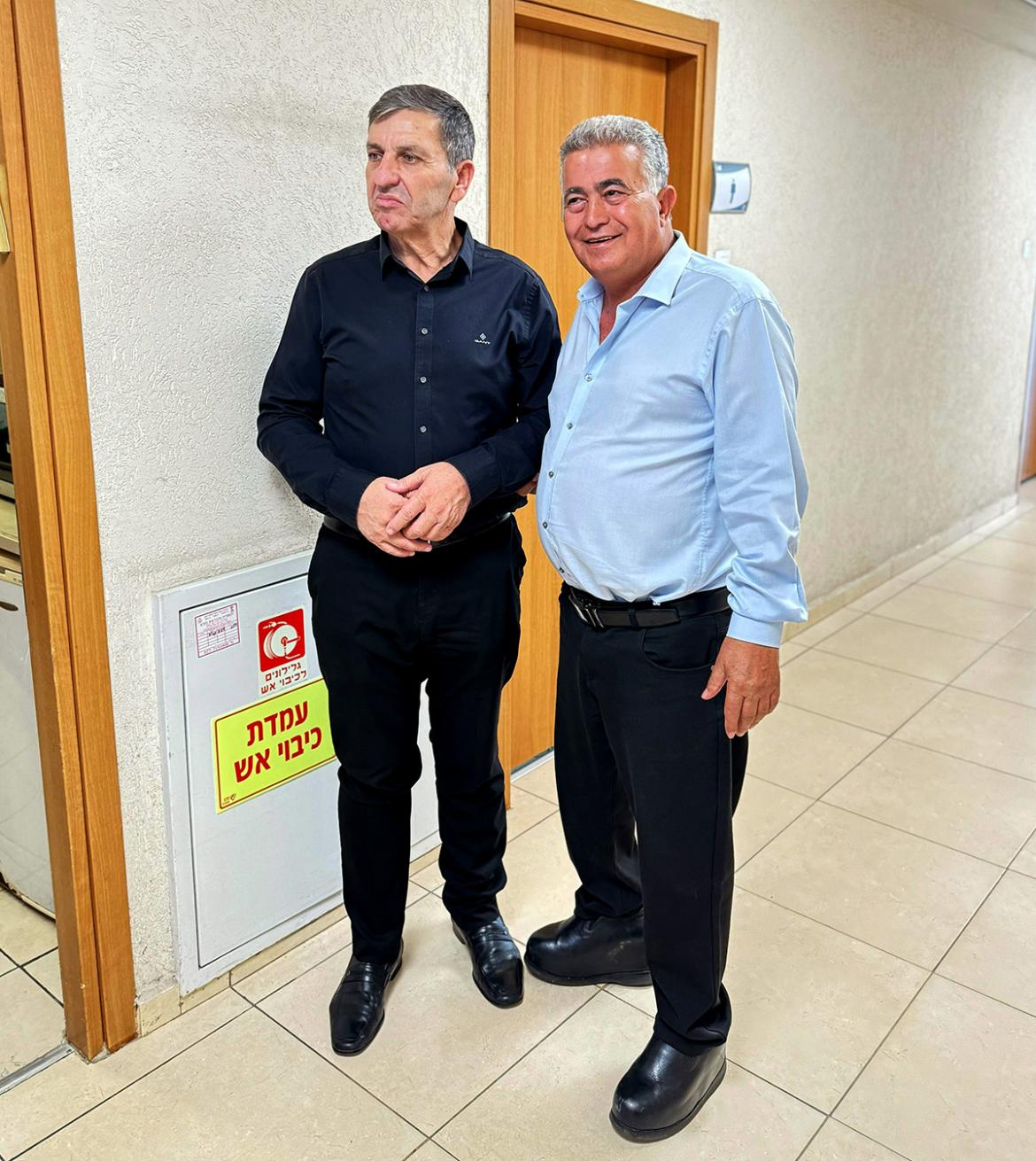 ראש המועצה דני עטר עם עמיר פרץ, יושב ראש דירקטוריון התעשייה האווירית לישראל
